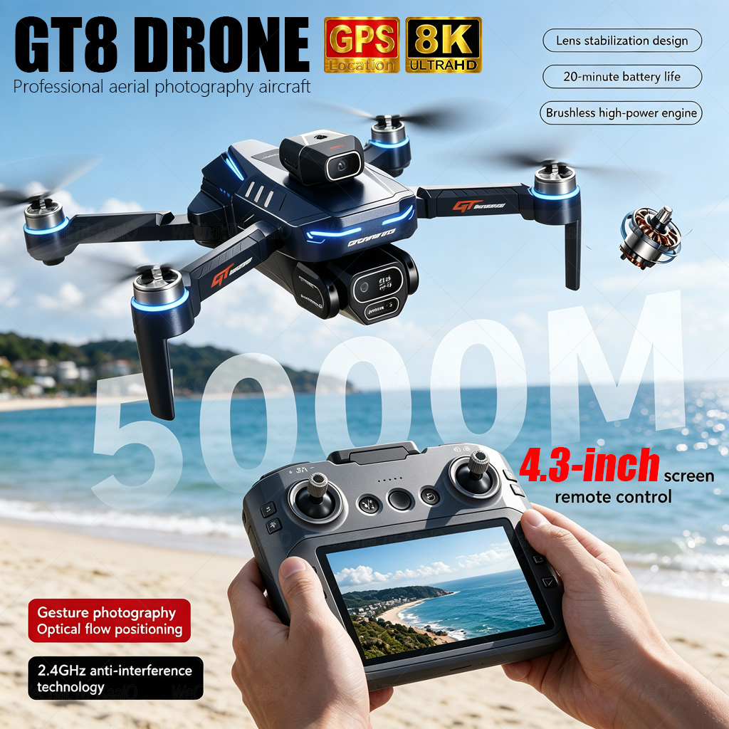 NEW GT8 HD RC Drone 4K Profess - Drone Surveying review and price